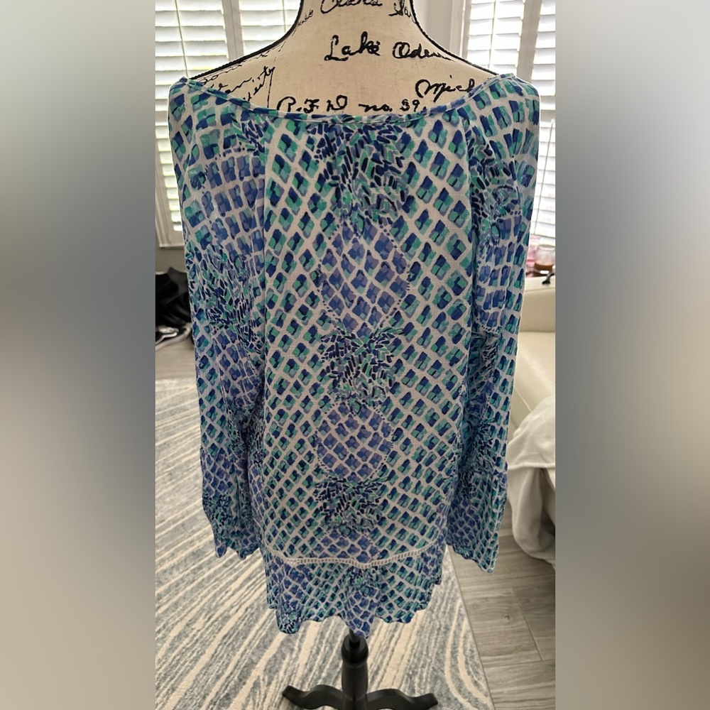 LILLY PULITZER Amisa Flounce Top XL - Picture 6 of 9